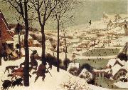 BRUEGHEL, Pieter the Younger The Hunters in the Snow oil on canvas